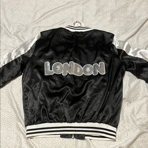 Black and White London Bomber Jacket